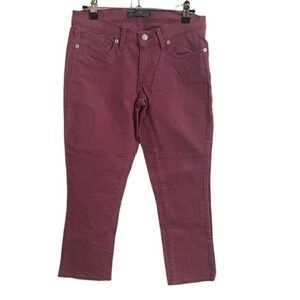 Levi Strauss Co Capri Jeans Burgundy Cropped‎ Pants Women Size